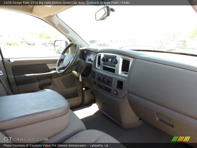 Sunburst Orange Pearl / Khaki 2008 Dodge Ram 1500 Big Horn Edition Quad Cab 4x4