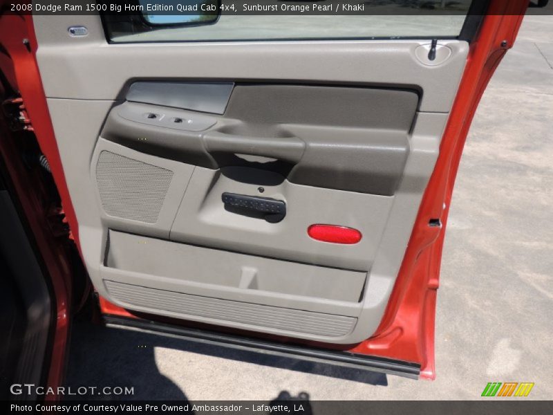 Sunburst Orange Pearl / Khaki 2008 Dodge Ram 1500 Big Horn Edition Quad Cab 4x4