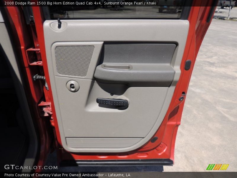 Sunburst Orange Pearl / Khaki 2008 Dodge Ram 1500 Big Horn Edition Quad Cab 4x4