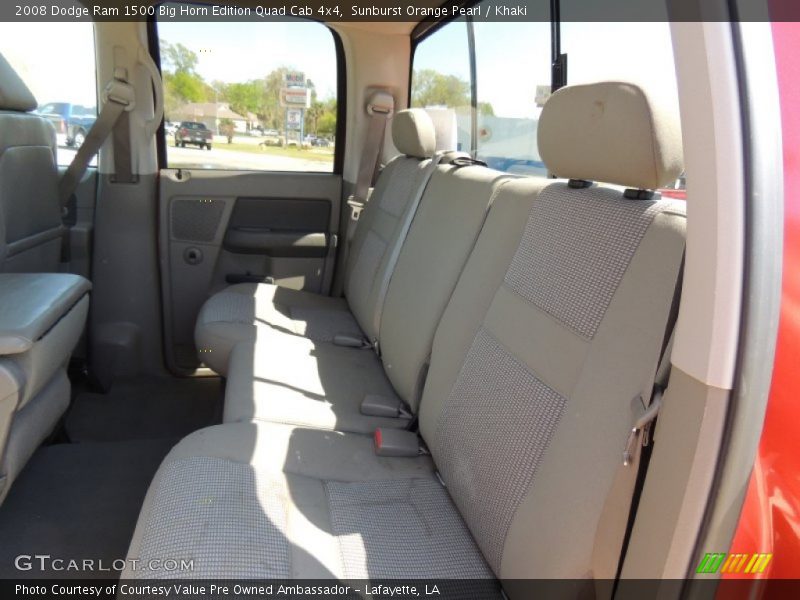 Sunburst Orange Pearl / Khaki 2008 Dodge Ram 1500 Big Horn Edition Quad Cab 4x4