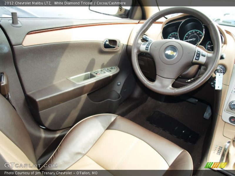 White Diamond Tricoat / Cocoa/Cashmere 2012 Chevrolet Malibu LTZ