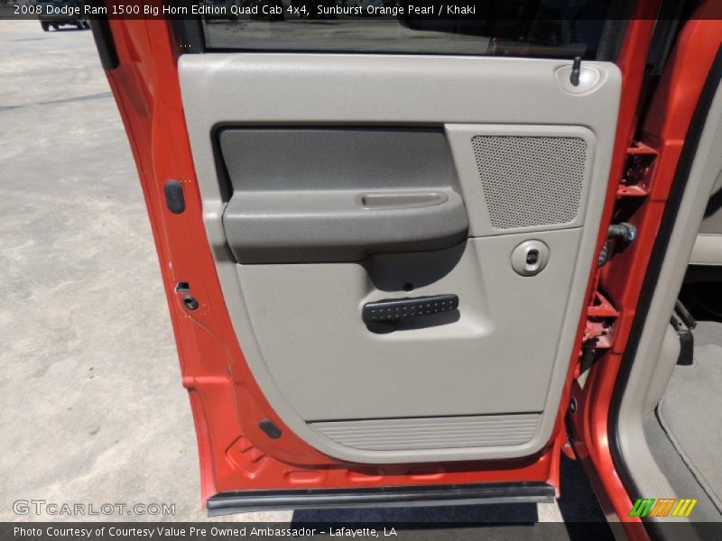 Sunburst Orange Pearl / Khaki 2008 Dodge Ram 1500 Big Horn Edition Quad Cab 4x4