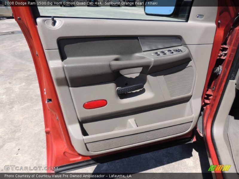 Sunburst Orange Pearl / Khaki 2008 Dodge Ram 1500 Big Horn Edition Quad Cab 4x4