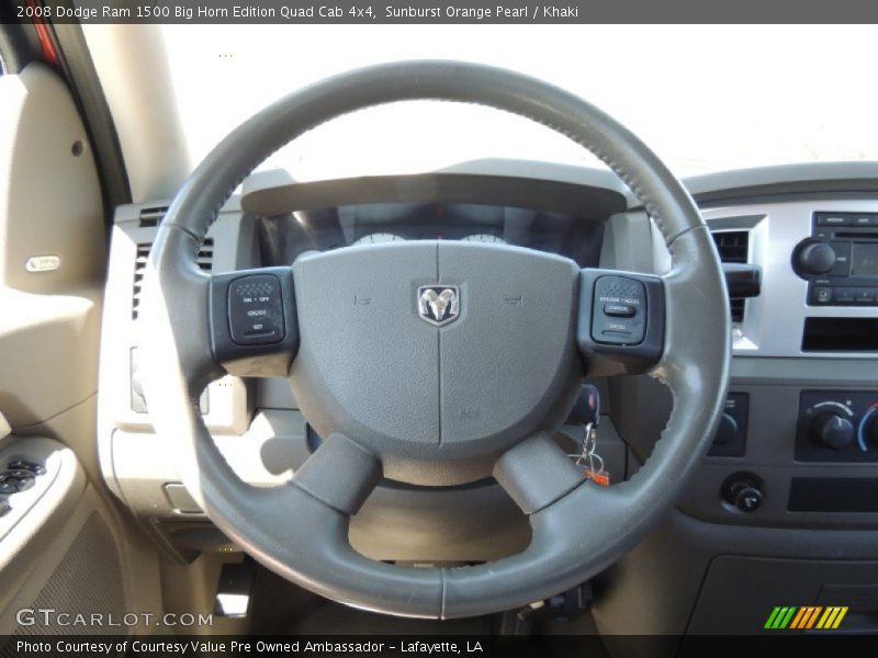 Sunburst Orange Pearl / Khaki 2008 Dodge Ram 1500 Big Horn Edition Quad Cab 4x4