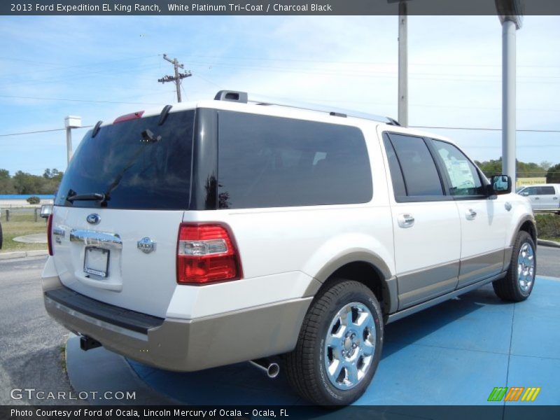 White Platinum Tri-Coat / Charcoal Black 2013 Ford Expedition EL King Ranch