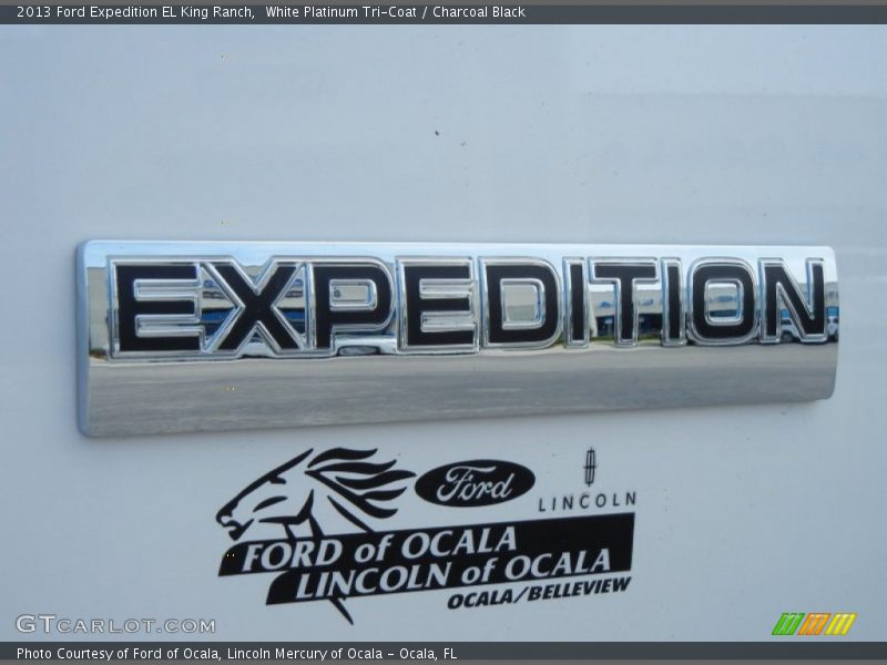 White Platinum Tri-Coat / Charcoal Black 2013 Ford Expedition EL King Ranch