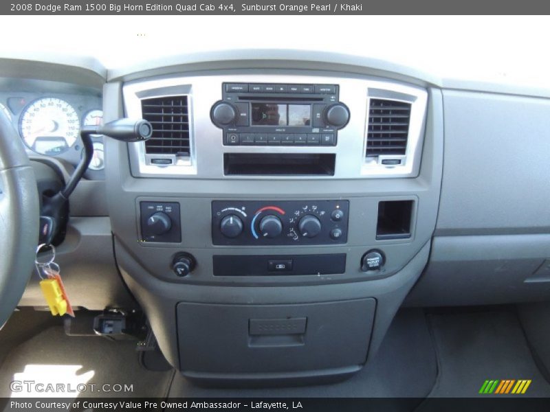 Sunburst Orange Pearl / Khaki 2008 Dodge Ram 1500 Big Horn Edition Quad Cab 4x4