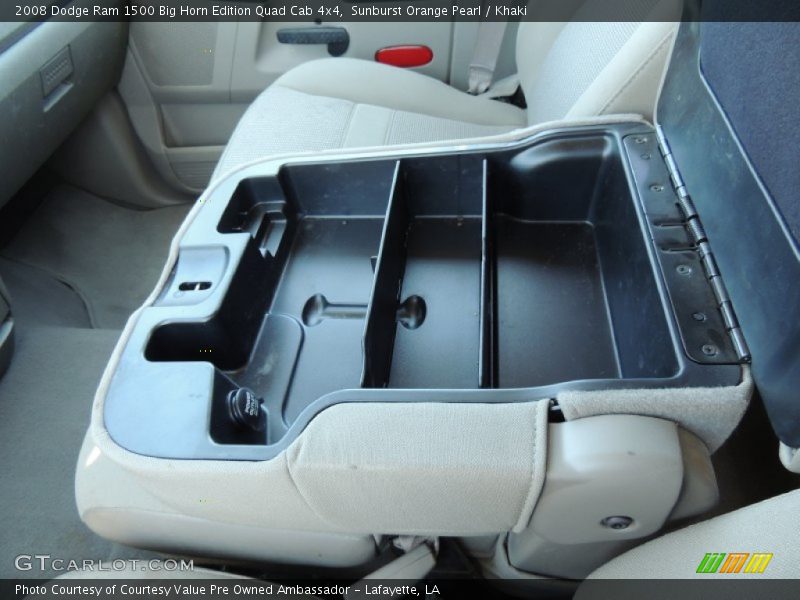 Sunburst Orange Pearl / Khaki 2008 Dodge Ram 1500 Big Horn Edition Quad Cab 4x4