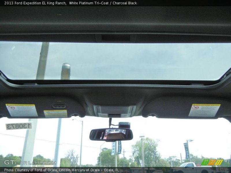 White Platinum Tri-Coat / Charcoal Black 2013 Ford Expedition EL King Ranch