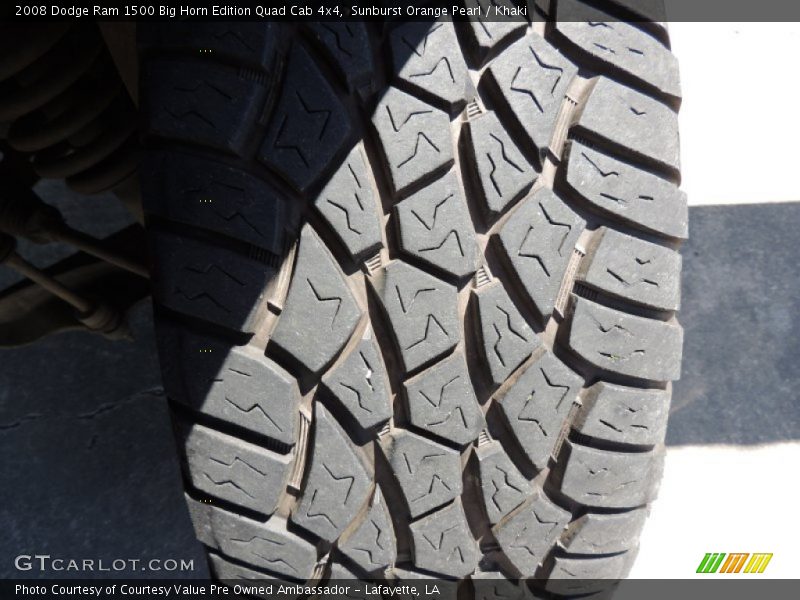 Sunburst Orange Pearl / Khaki 2008 Dodge Ram 1500 Big Horn Edition Quad Cab 4x4