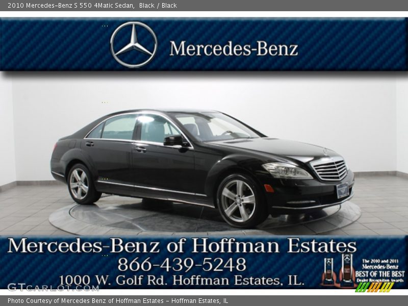 Black / Black 2010 Mercedes-Benz S 550 4Matic Sedan