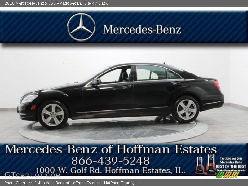 Black / Black 2010 Mercedes-Benz S 550 4Matic Sedan