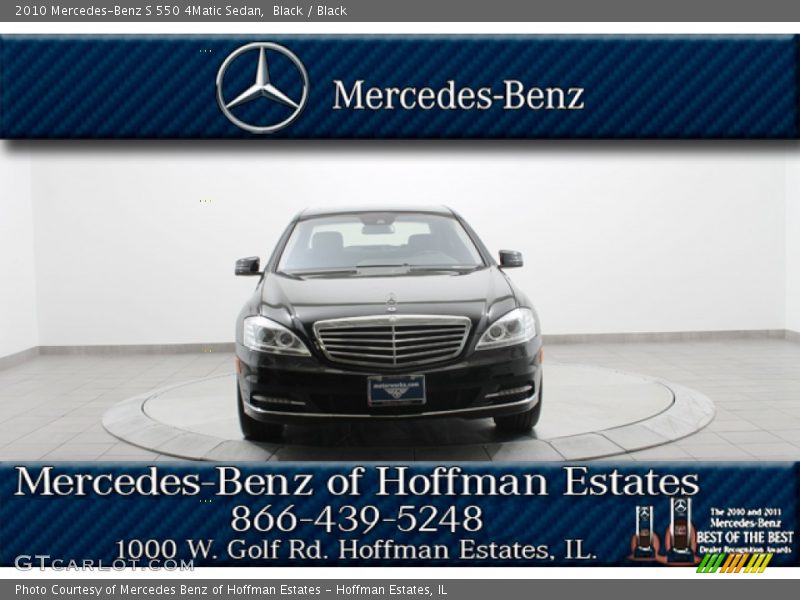Black / Black 2010 Mercedes-Benz S 550 4Matic Sedan