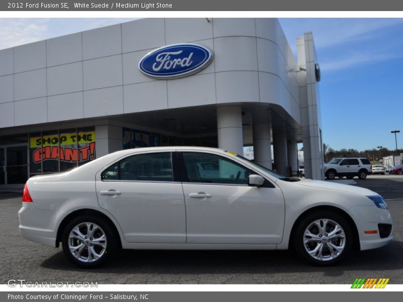 White Suede / Medium Light Stone 2012 Ford Fusion SE