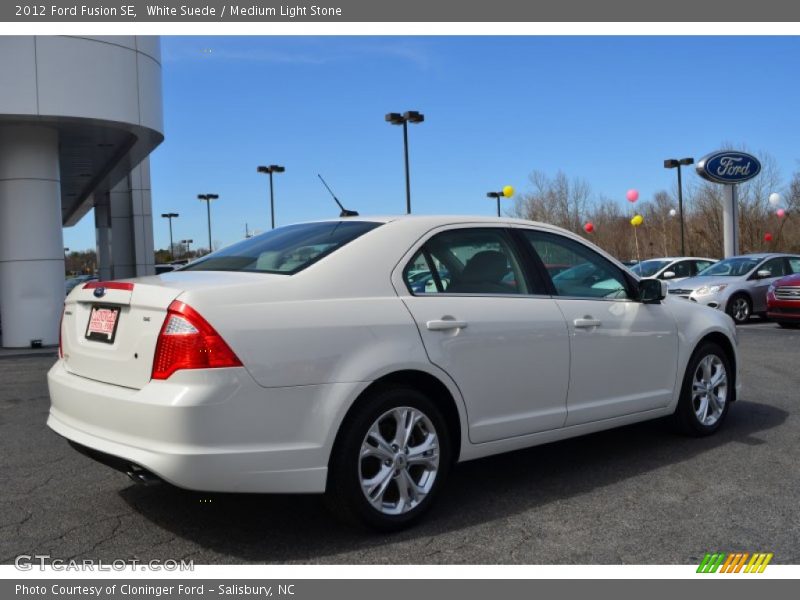 White Suede / Medium Light Stone 2012 Ford Fusion SE