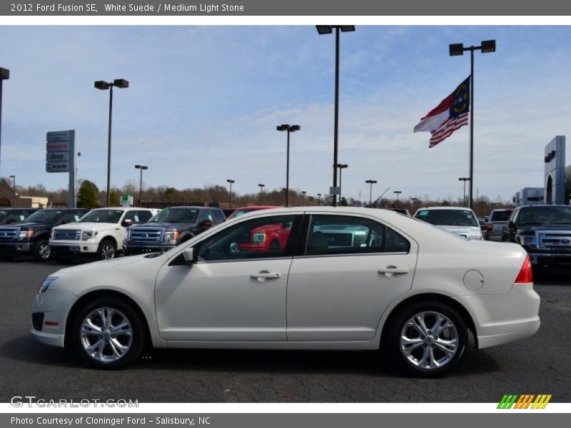 White Suede / Medium Light Stone 2012 Ford Fusion SE