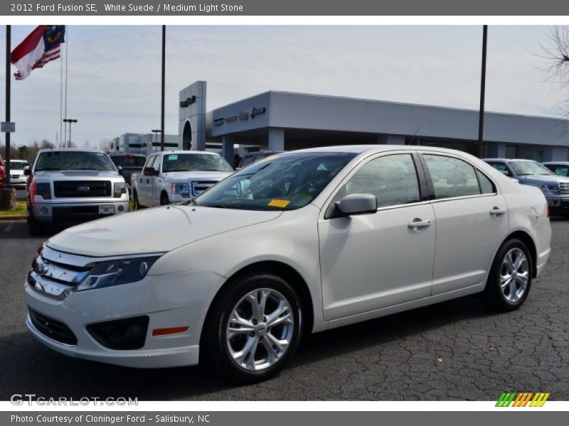 White Suede / Medium Light Stone 2012 Ford Fusion SE
