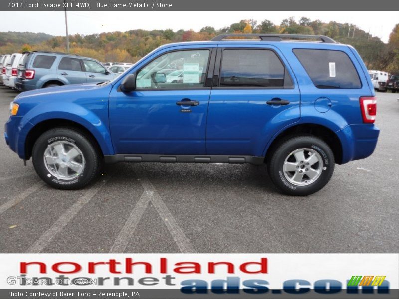 Blue Flame Metallic / Stone 2012 Ford Escape XLT 4WD