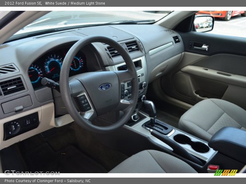 White Suede / Medium Light Stone 2012 Ford Fusion SE