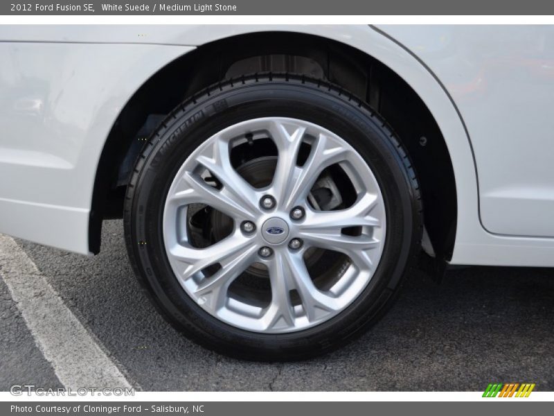 White Suede / Medium Light Stone 2012 Ford Fusion SE