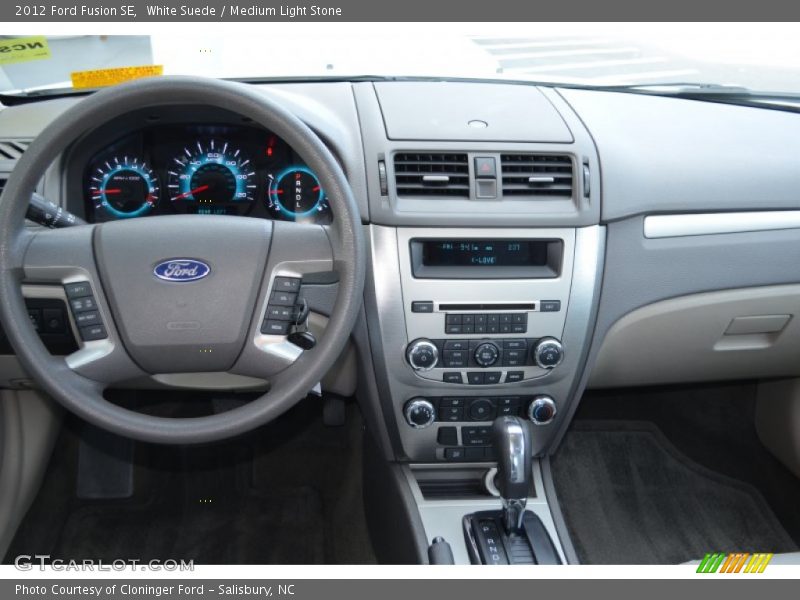 White Suede / Medium Light Stone 2012 Ford Fusion SE