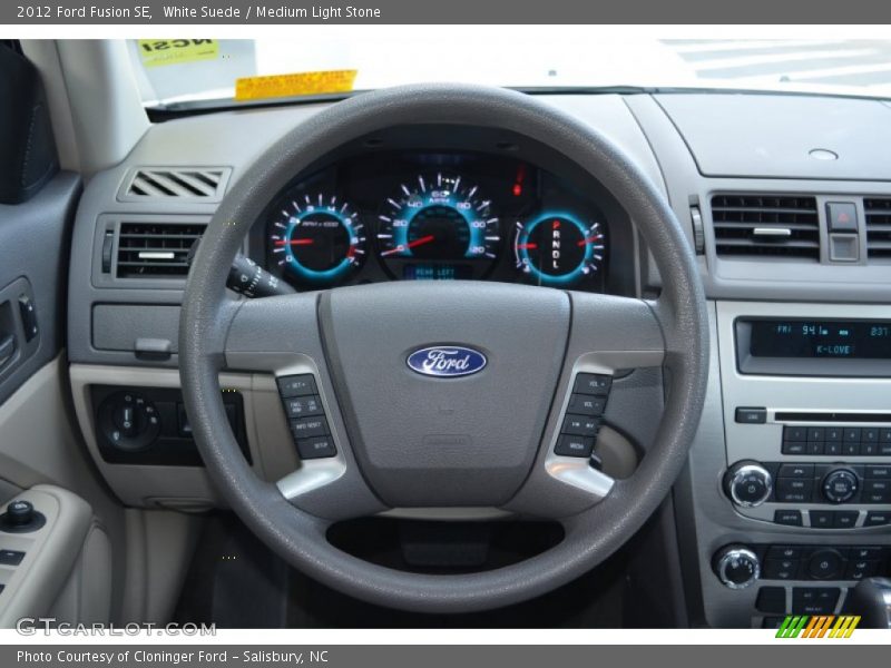 White Suede / Medium Light Stone 2012 Ford Fusion SE
