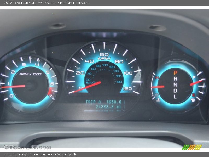 White Suede / Medium Light Stone 2012 Ford Fusion SE