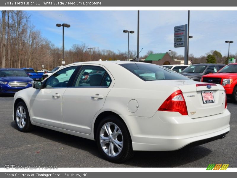 White Suede / Medium Light Stone 2012 Ford Fusion SE