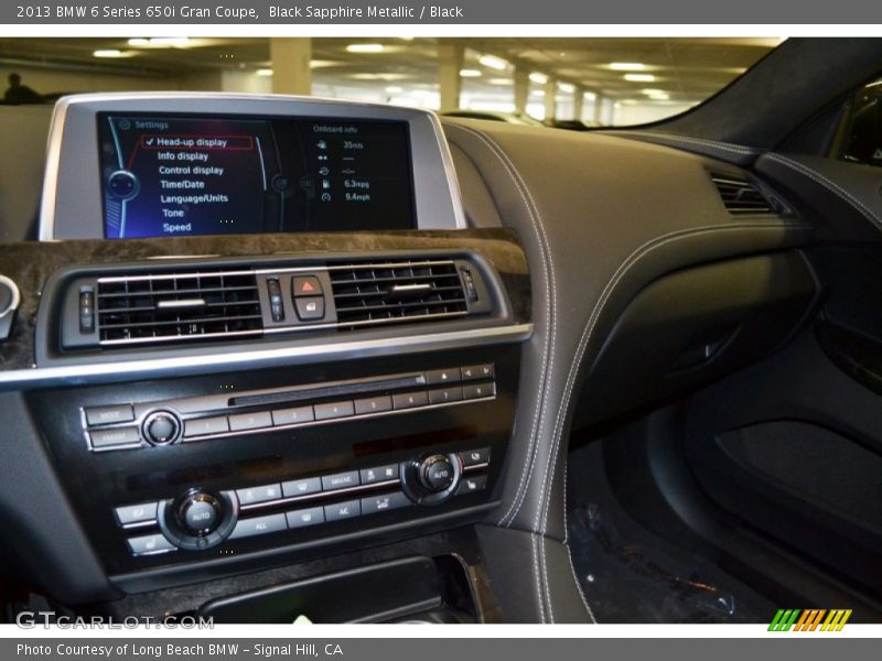 Black Sapphire Metallic / Black 2013 BMW 6 Series 650i Gran Coupe