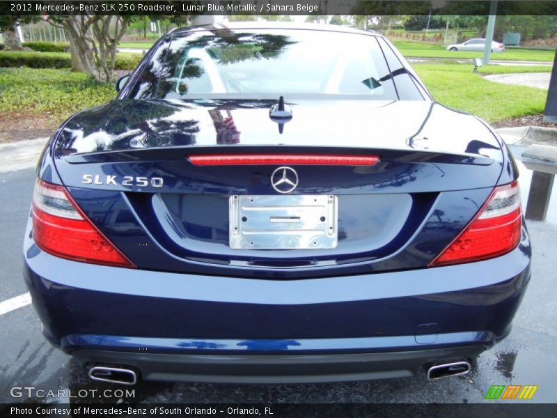 Lunar Blue Metallic / Sahara Beige 2012 Mercedes-Benz SLK 250 Roadster