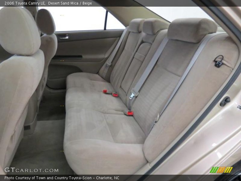 Rear Seat of 2006 Camry LE