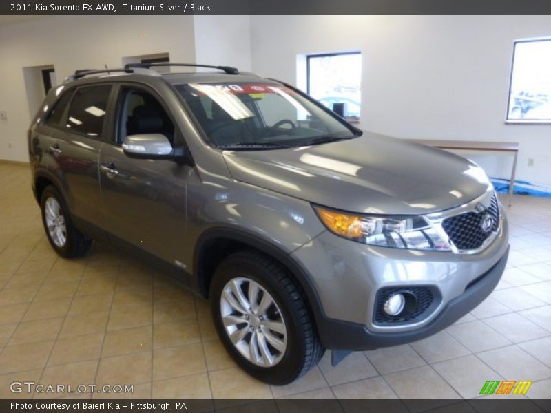 Titanium Silver / Black 2011 Kia Sorento EX AWD