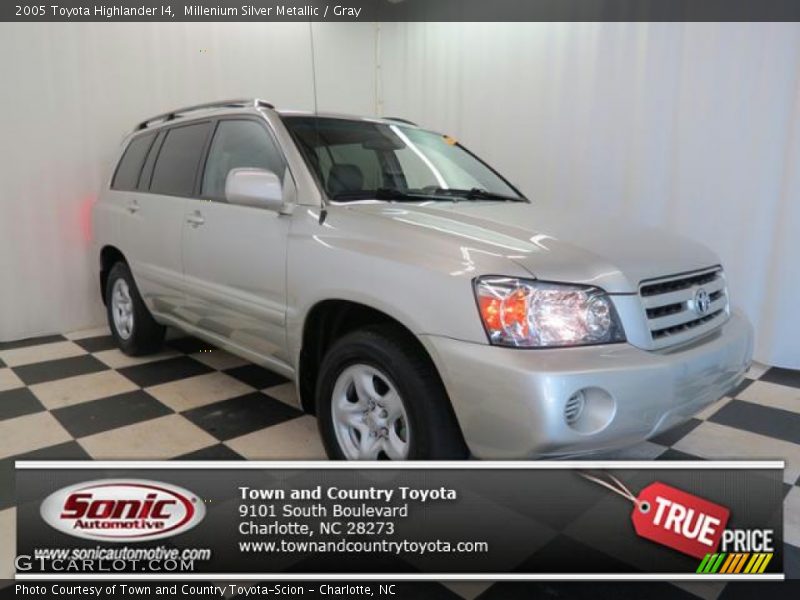 Millenium Silver Metallic / Gray 2005 Toyota Highlander I4