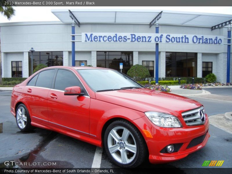 Mars Red / Black 2010 Mercedes-Benz C 300 Sport