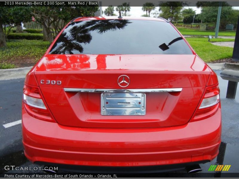 Mars Red / Black 2010 Mercedes-Benz C 300 Sport