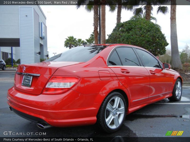 Mars Red / Black 2010 Mercedes-Benz C 300 Sport