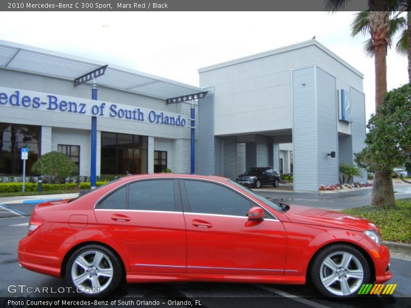 Mars Red / Black 2010 Mercedes-Benz C 300 Sport