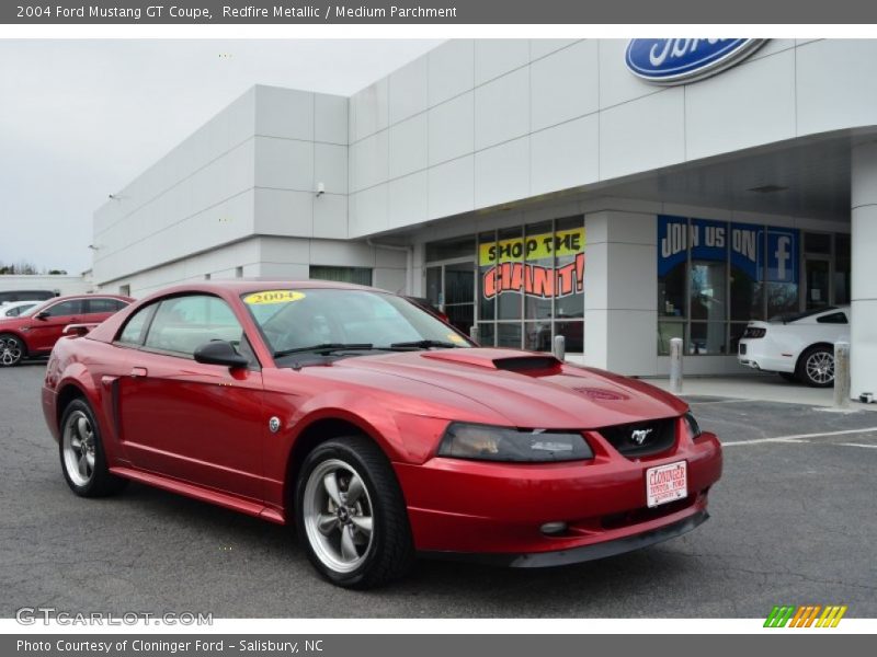 Redfire Metallic / Medium Parchment 2004 Ford Mustang GT Coupe
