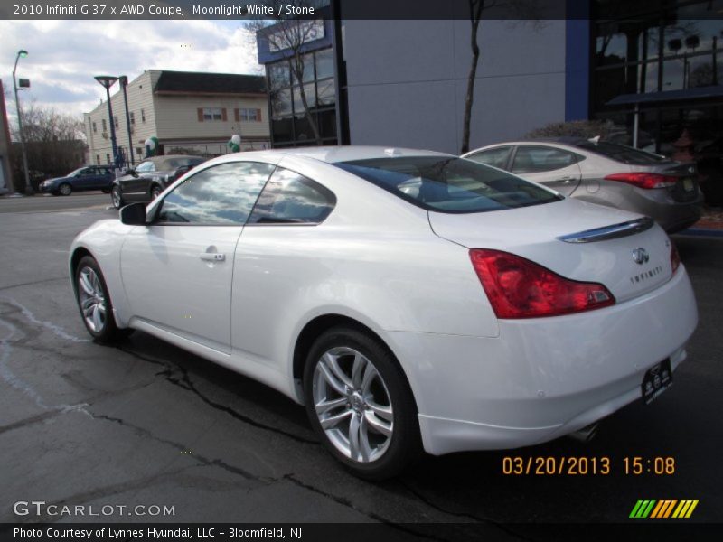 Moonlight White / Stone 2010 Infiniti G 37 x AWD Coupe