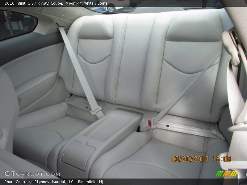 Rear Seat of 2010 G 37 x AWD Coupe