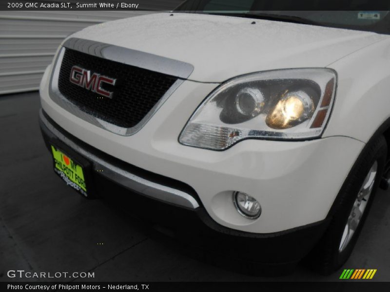 Summit White / Ebony 2009 GMC Acadia SLT