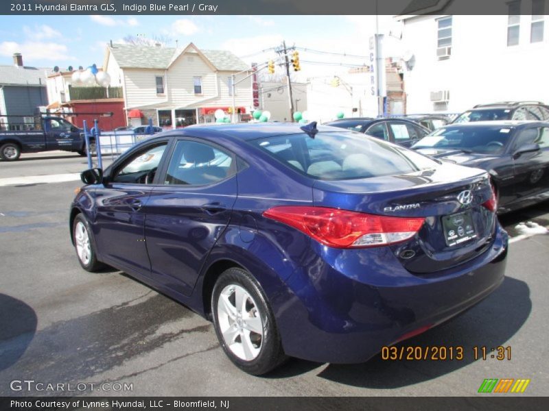 Indigo Blue Pearl / Gray 2011 Hyundai Elantra GLS