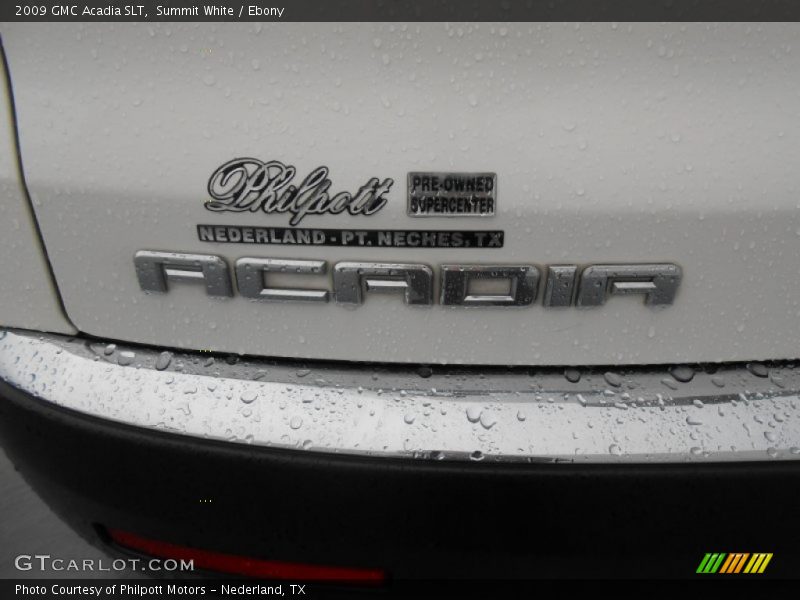 Summit White / Ebony 2009 GMC Acadia SLT