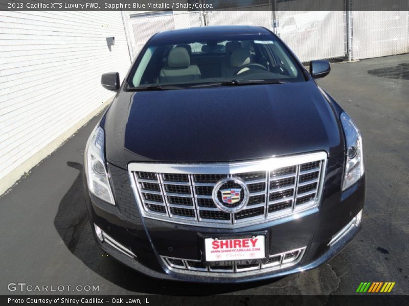 Sapphire Blue Metallic / Shale/Cocoa 2013 Cadillac XTS Luxury FWD