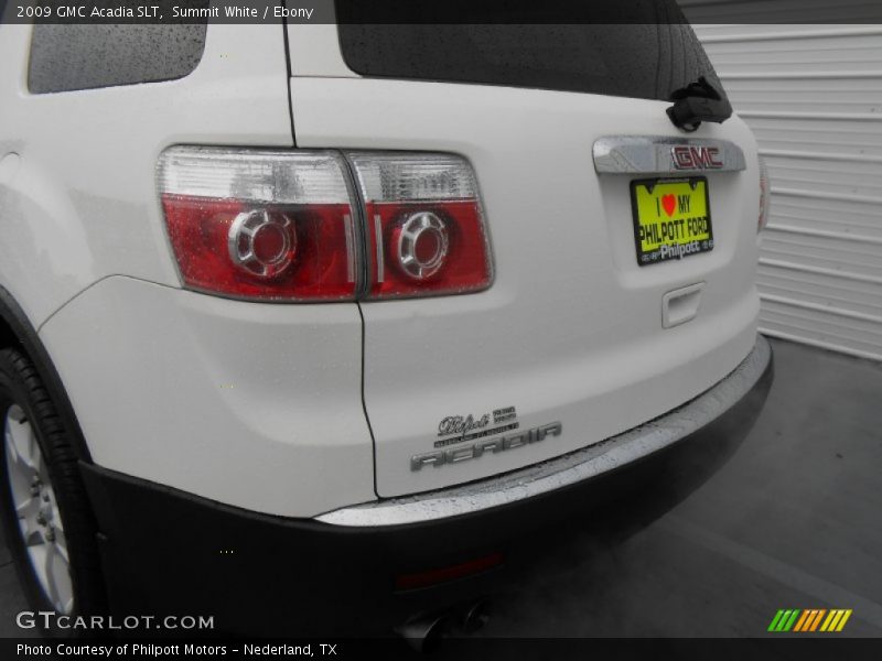 Summit White / Ebony 2009 GMC Acadia SLT
