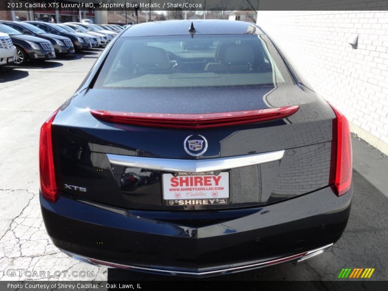 Sapphire Blue Metallic / Shale/Cocoa 2013 Cadillac XTS Luxury FWD
