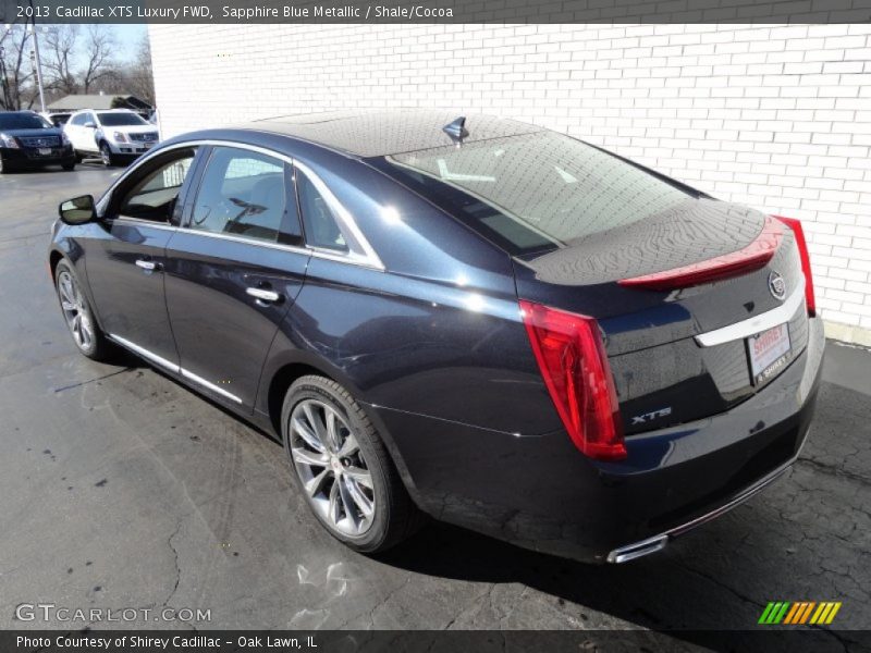 Sapphire Blue Metallic / Shale/Cocoa 2013 Cadillac XTS Luxury FWD