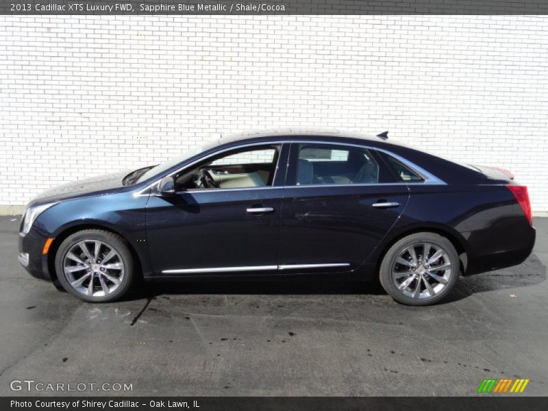 Sapphire Blue Metallic / Shale/Cocoa 2013 Cadillac XTS Luxury FWD