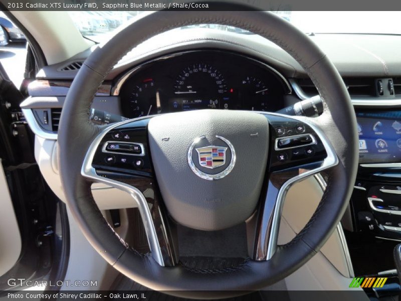 Sapphire Blue Metallic / Shale/Cocoa 2013 Cadillac XTS Luxury FWD