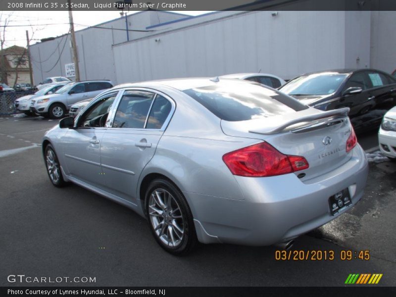 Liquid Platinum Silver / Graphite 2008 Infiniti G 35 x S Sedan